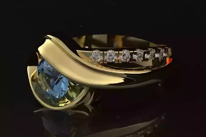 Ring with diamonds 9