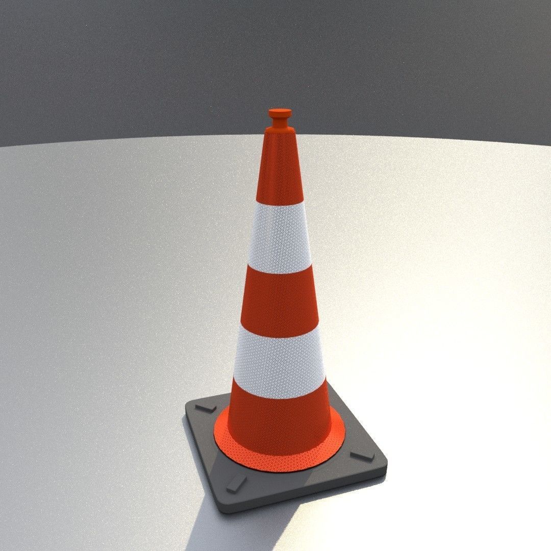 Traffic Cone 1000 mm Low-poly 3D model_19