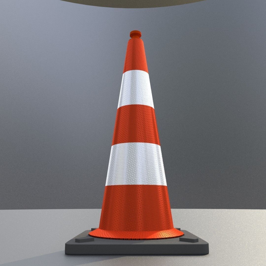 Traffic Cone 1000 mm Low-poly 3D model_20