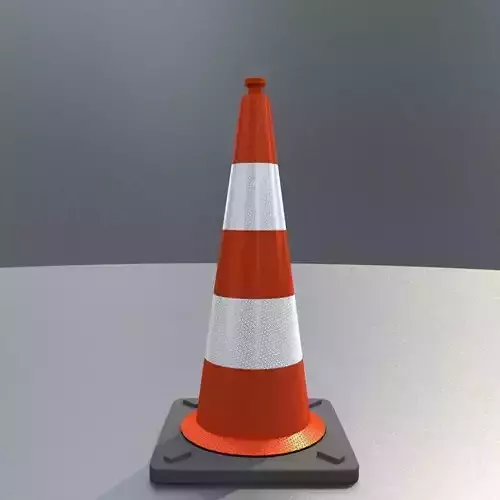 Traffic Cone 1000 mm Low-poly 3D model