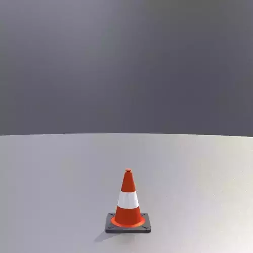 Traffic Cone 300 mm Low-poly 3D model