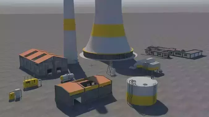 Nuclear Power Plant 3D Models 3D model
