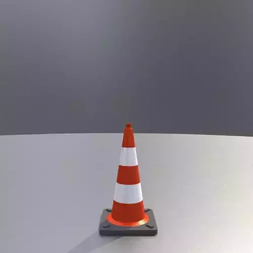 Traffic Cone 500 mm Low-poly 3D model