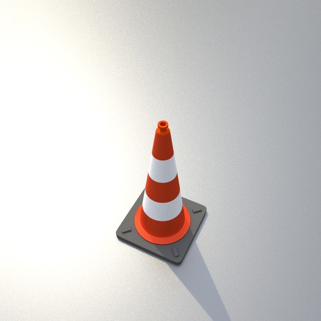 Traffic Cone 750 mm Low-poly 3D model_33