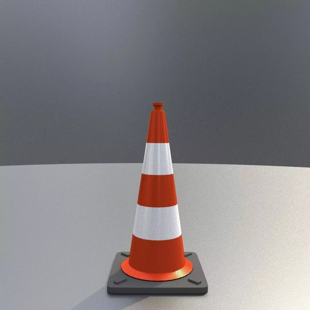 Traffic Cone 750 mm Low-poly 3D model_0