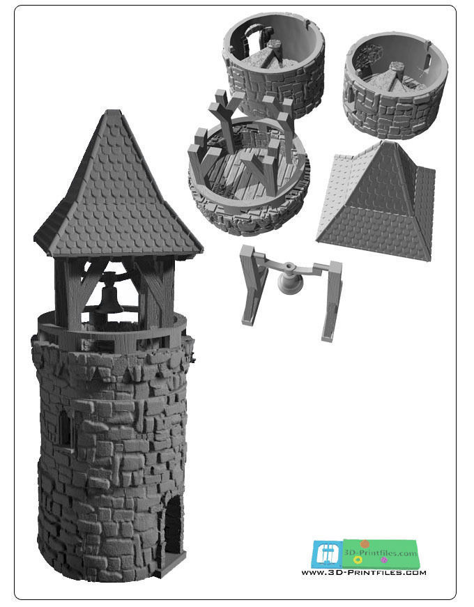 Belltower -STL File- 3D print model_1