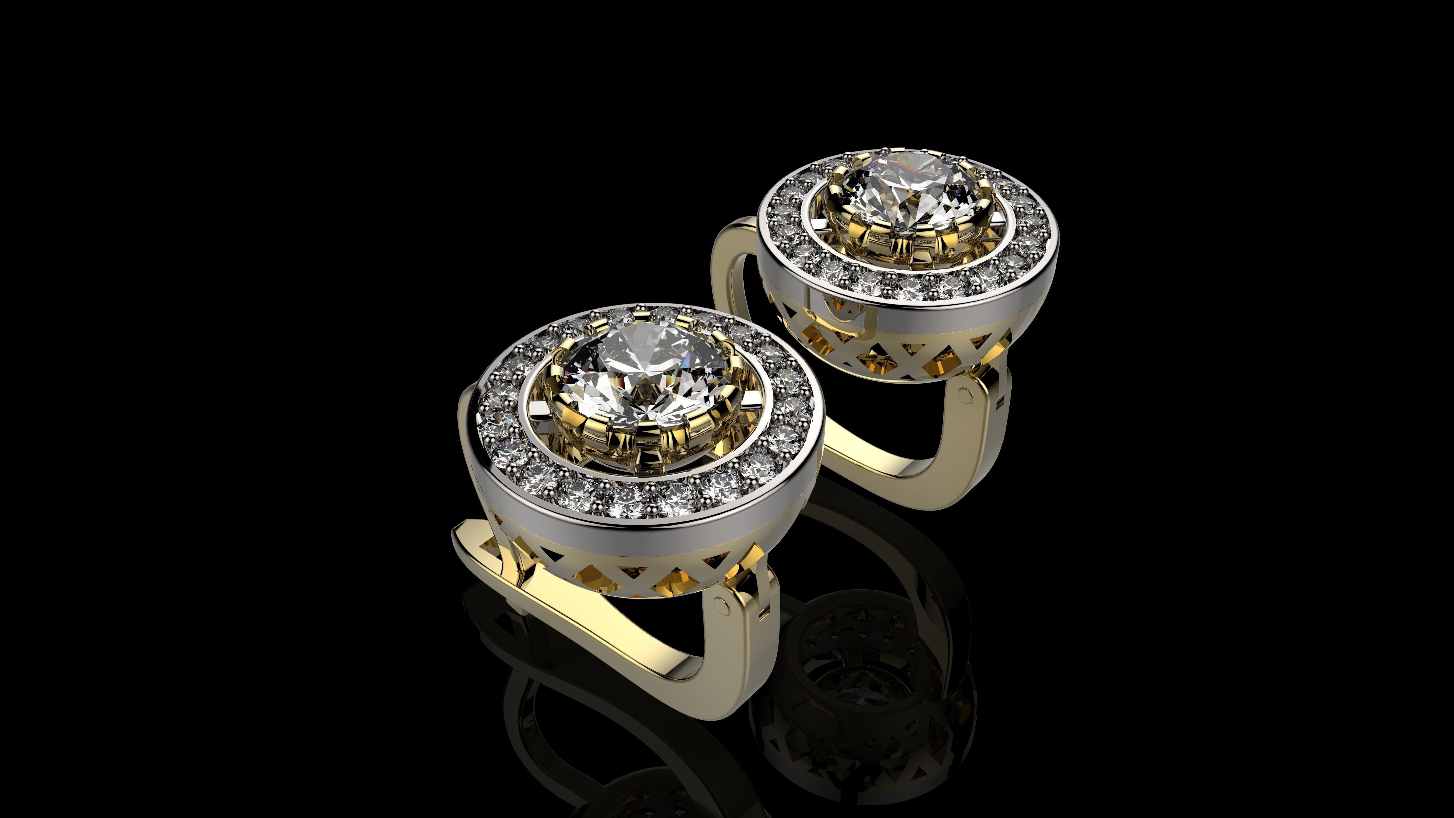 J EARRINGS N37 3D print model_2