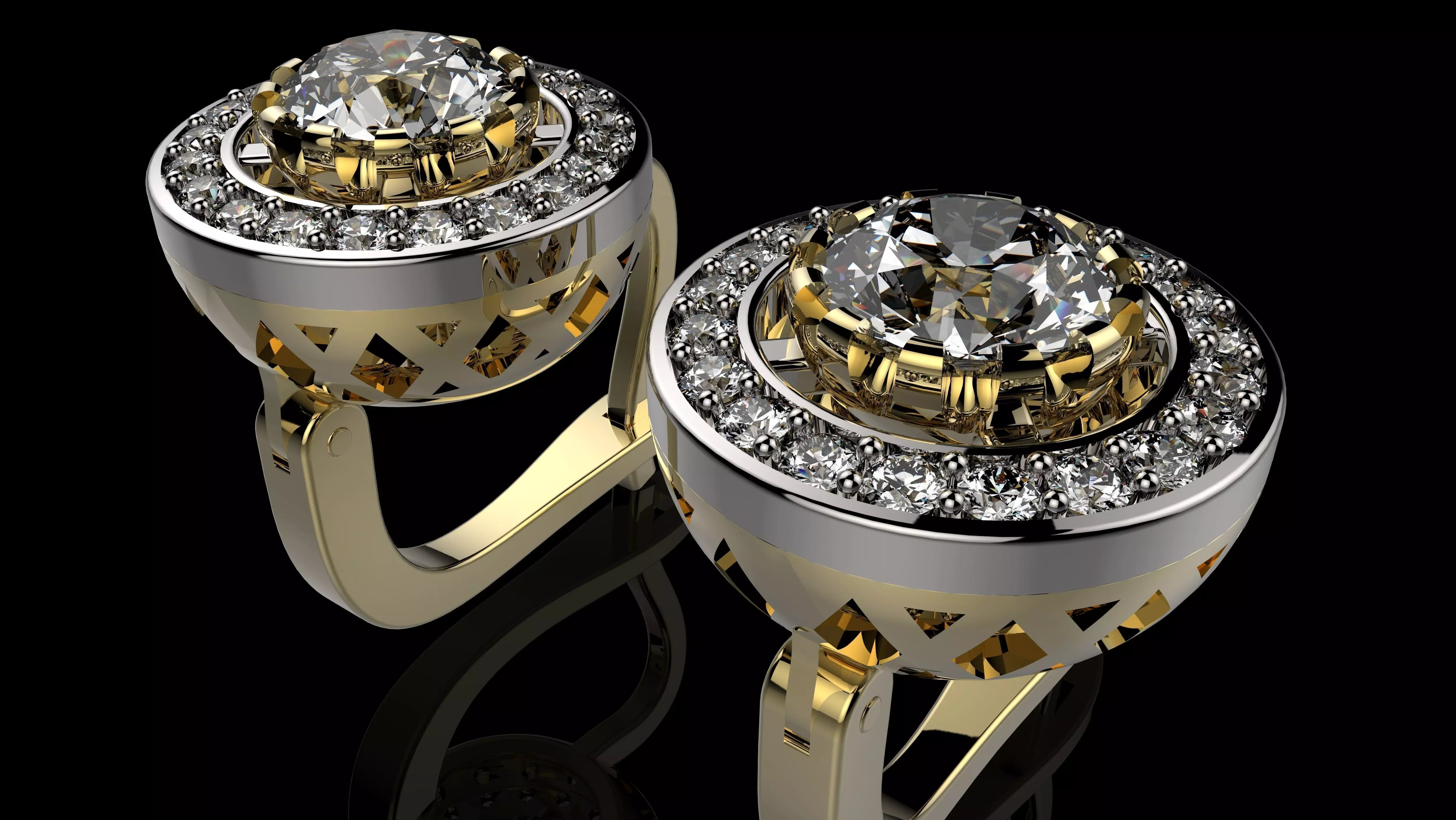 J EARRINGS N37 3D print model_0