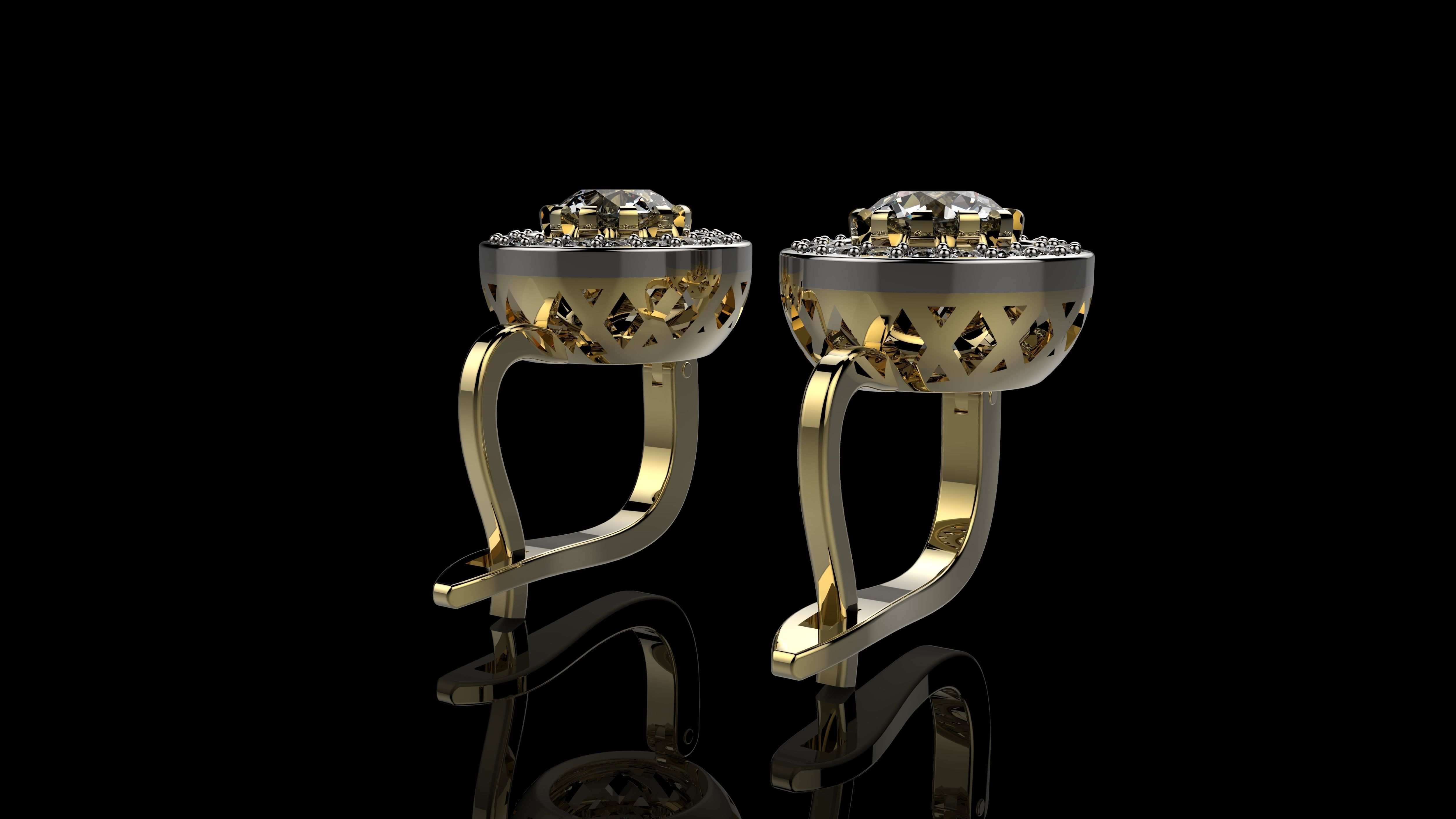 J EARRINGS N37 3D print model_3