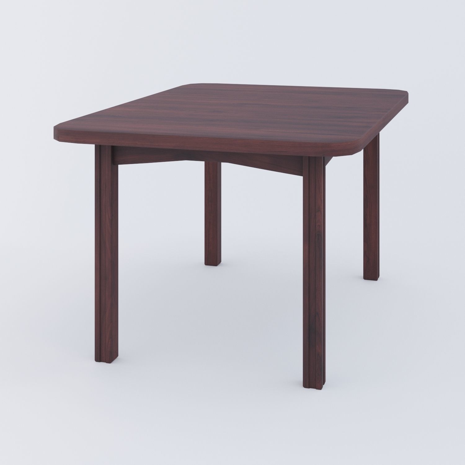 Rectangular table and Chair 3D model_3