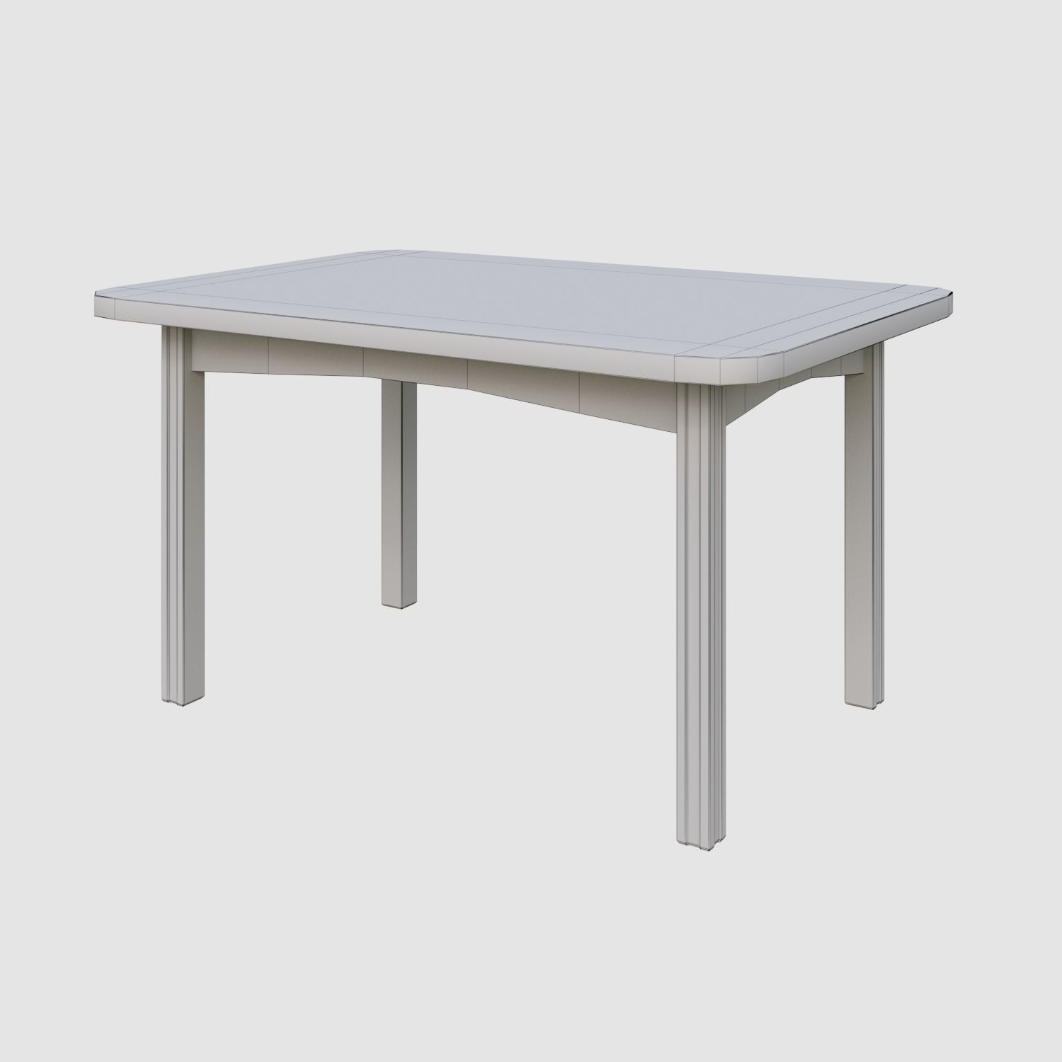 Rectangular table and Chair 3D model_10