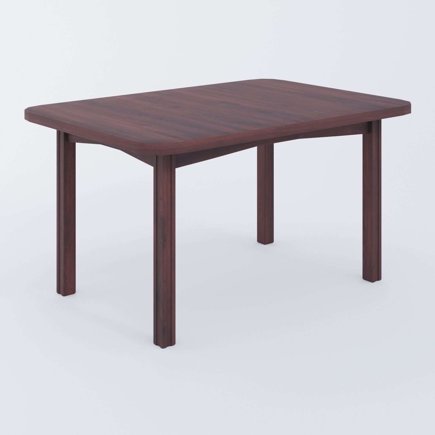 Rectangular table and Chair 3D model_2