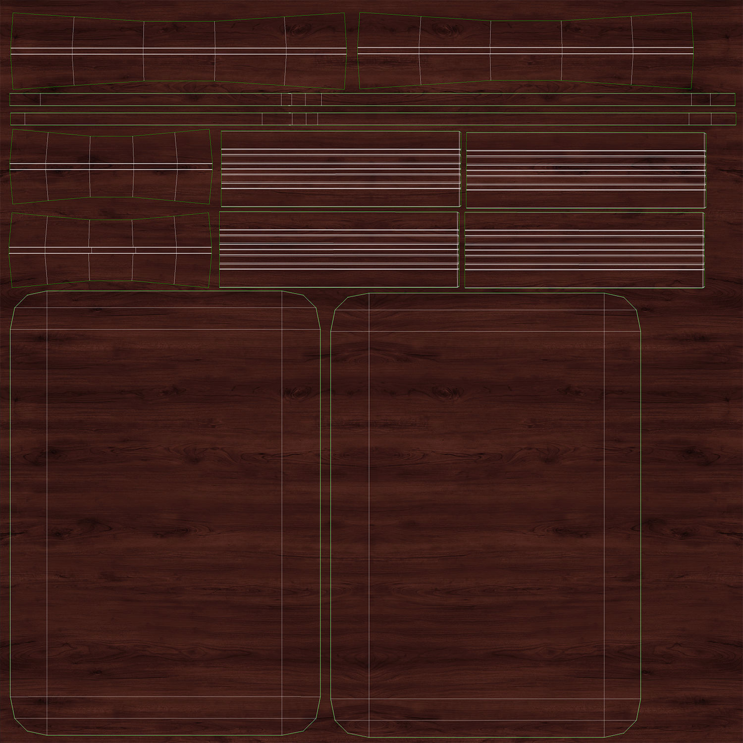 Rectangular table and Chair 3D model_17