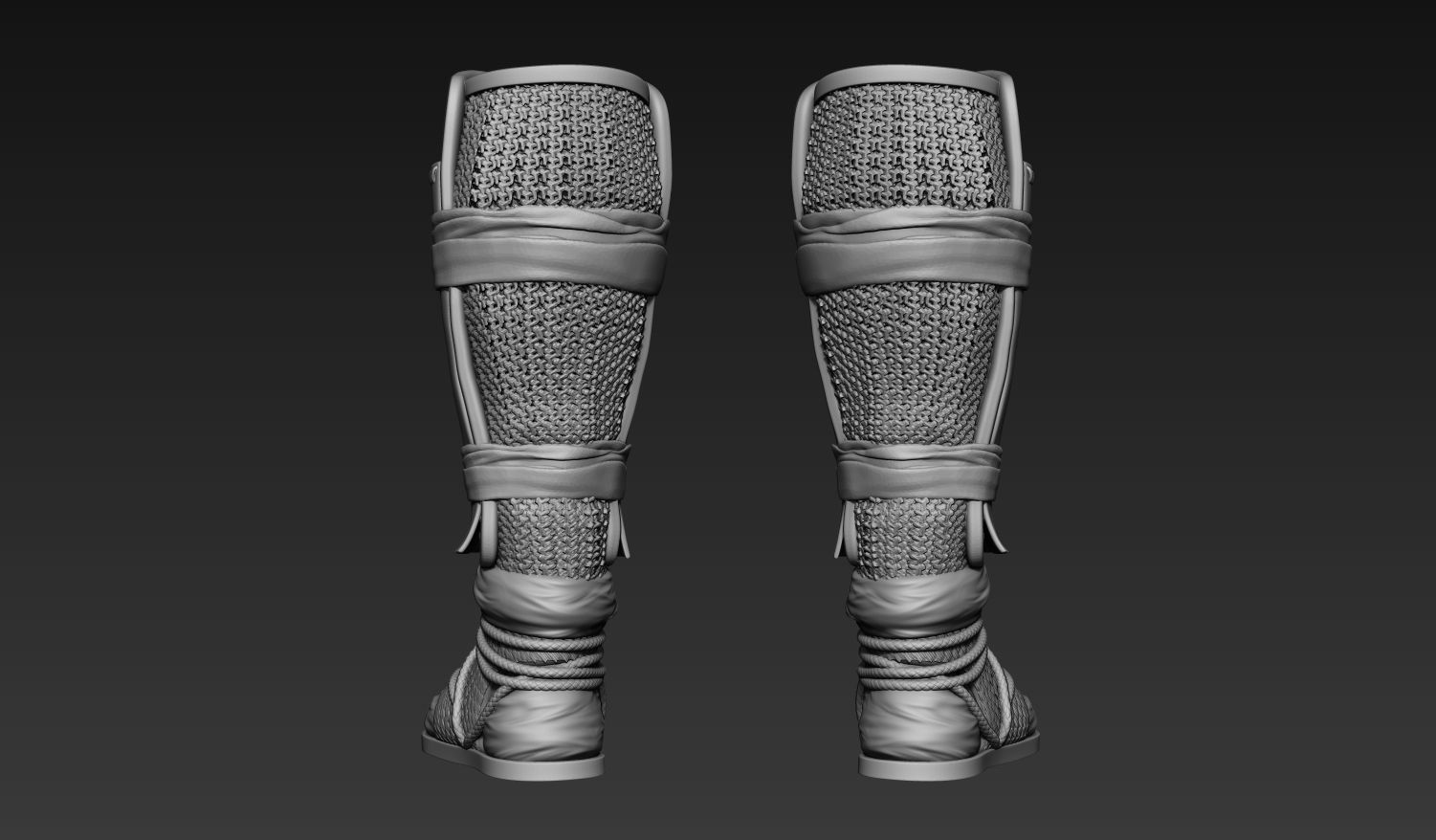 Samurai Boots 3D model_4
