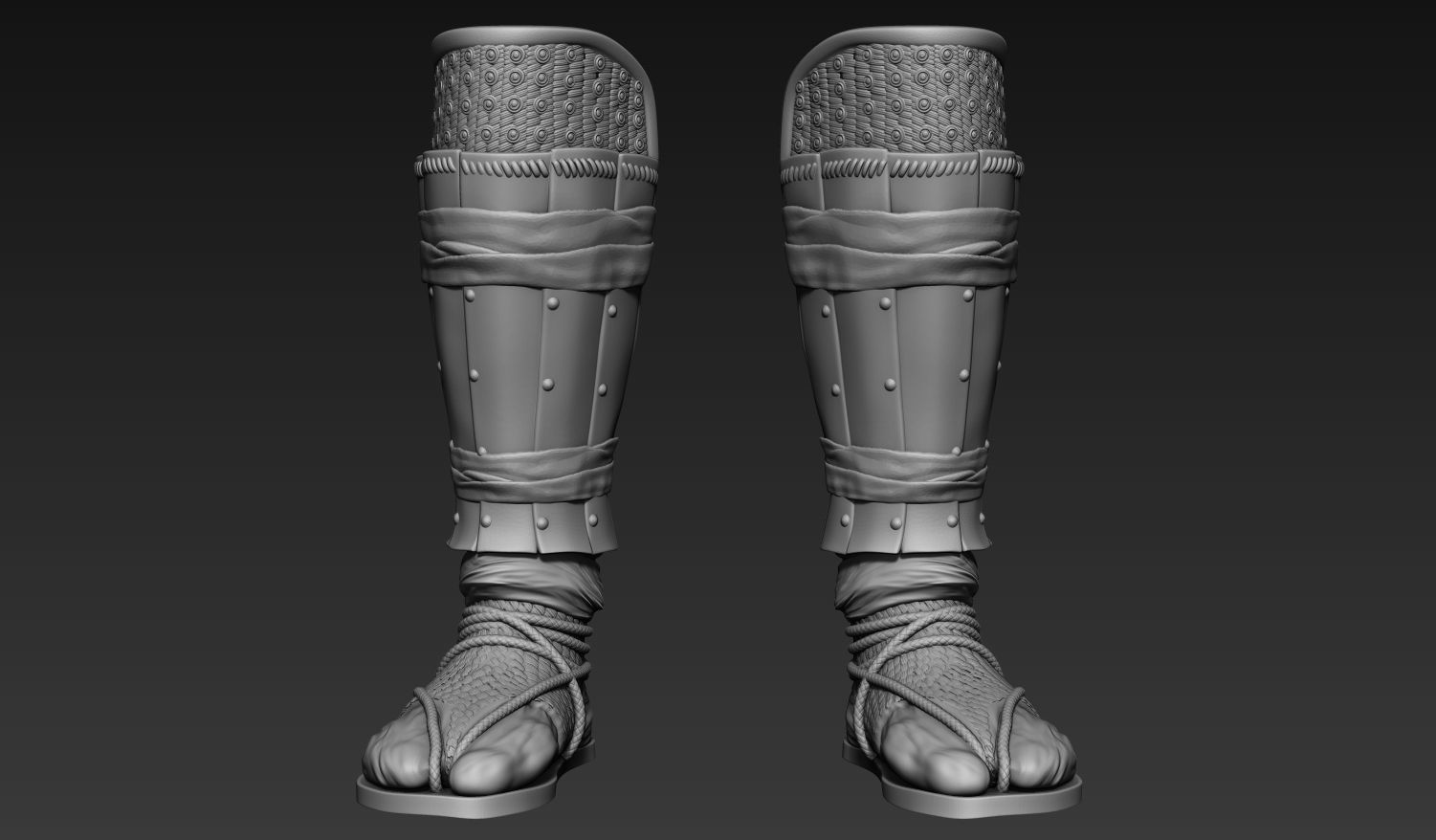 Samurai Boots 3D model_1