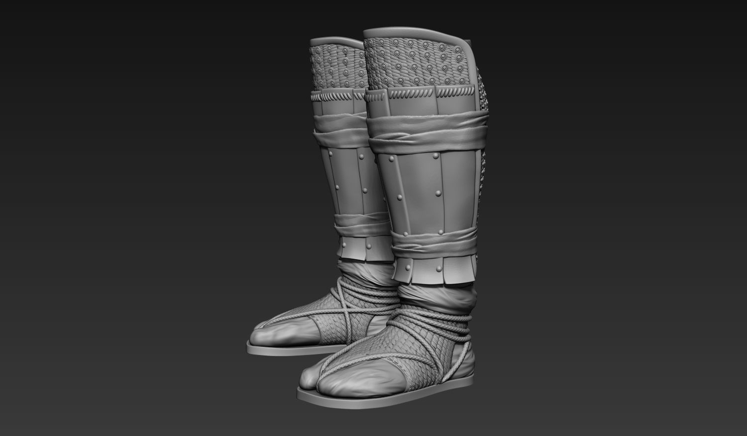 Samurai Boots 3D model_2