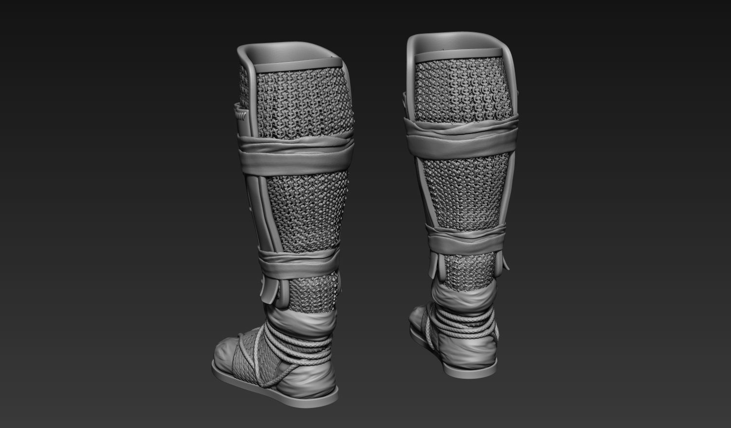 Samurai Boots 3D model_3