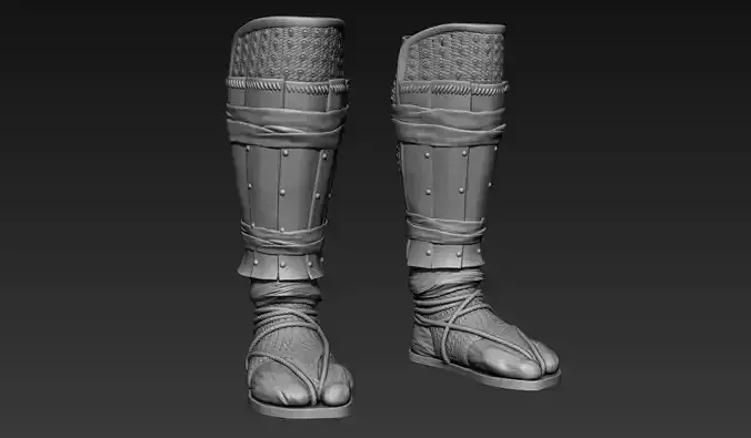 Samurai Boots 3D model