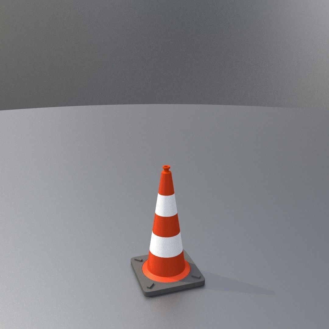 Traffic Cones All Sizes 3D Model Collection_21