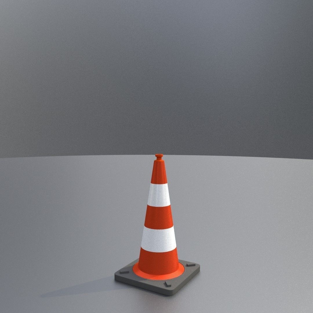 Traffic Cones All Sizes 3D Model Collection_6