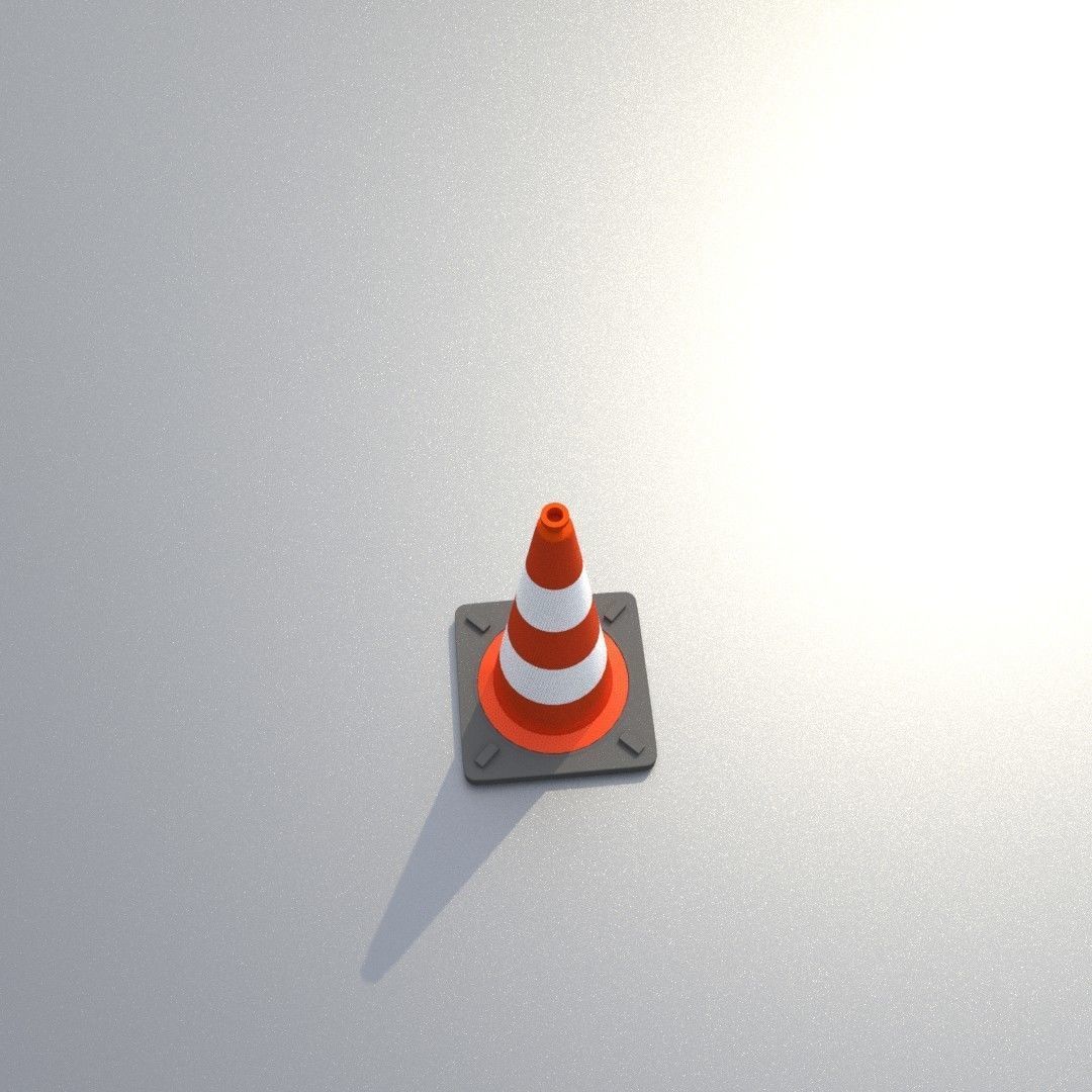 Traffic Cones All Sizes 3D Model Collection_43