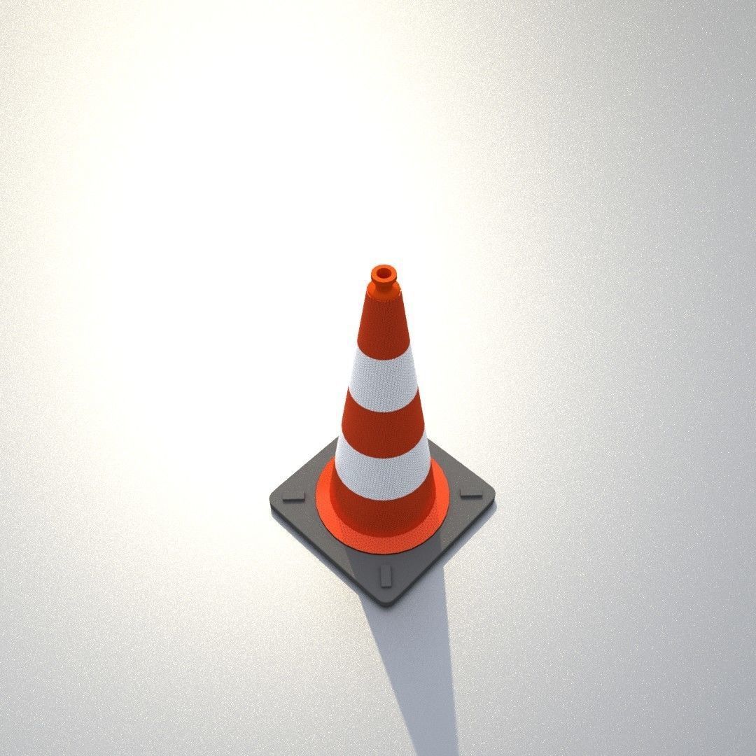 Traffic Cones All Sizes 3D Model Collection_45