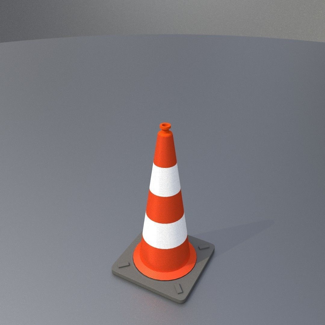 Traffic Cones All Sizes 3D Model Collection_40