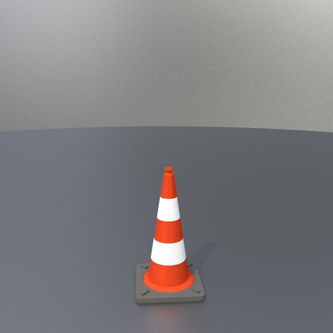 Traffic Cones All Sizes 3D Model Collection_13