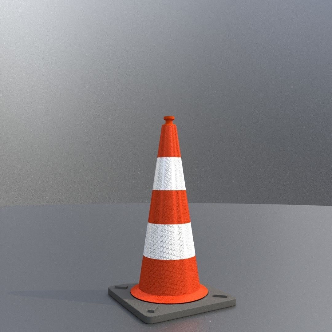 Traffic Cones All Sizes 3D Model Collection_89