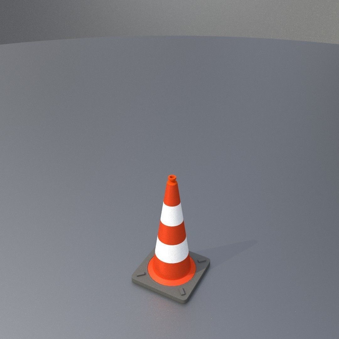 Traffic Cones All Sizes 3D Model Collection_34