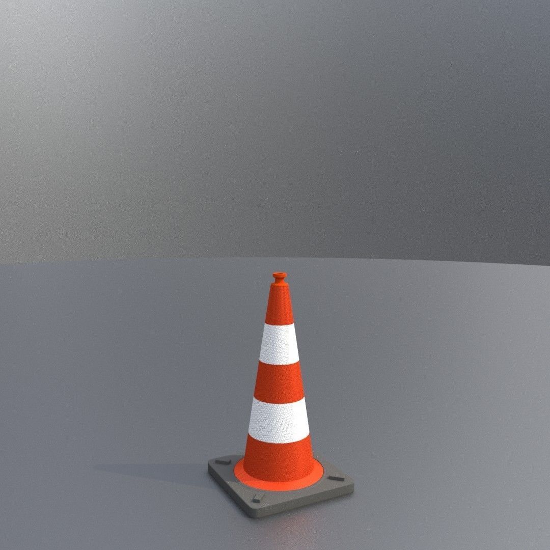 Traffic Cones All Sizes 3D Model Collection_10