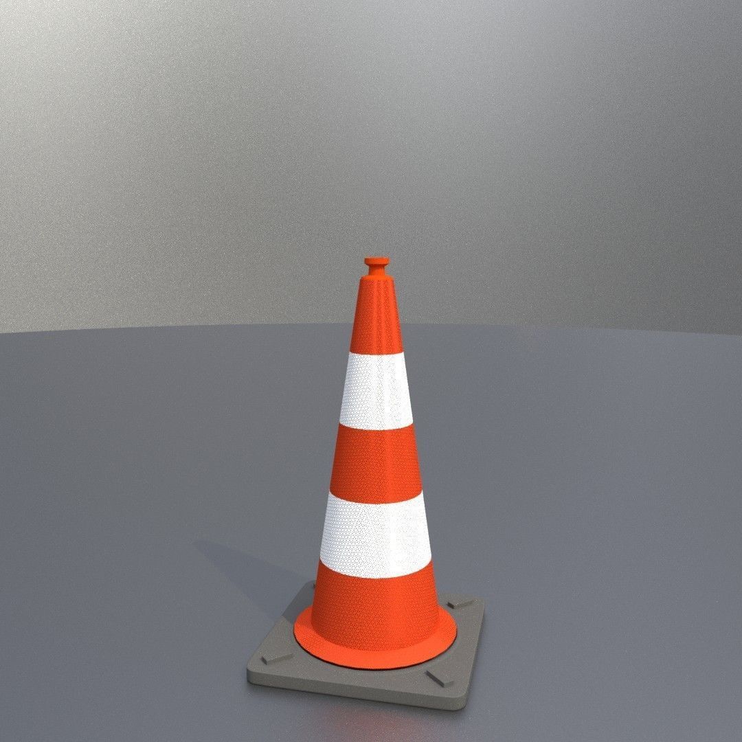 Traffic Cones All Sizes 3D Model Collection_63