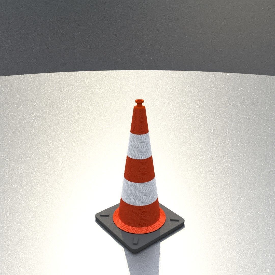 Traffic Cones All Sizes 3D Model Collection_33