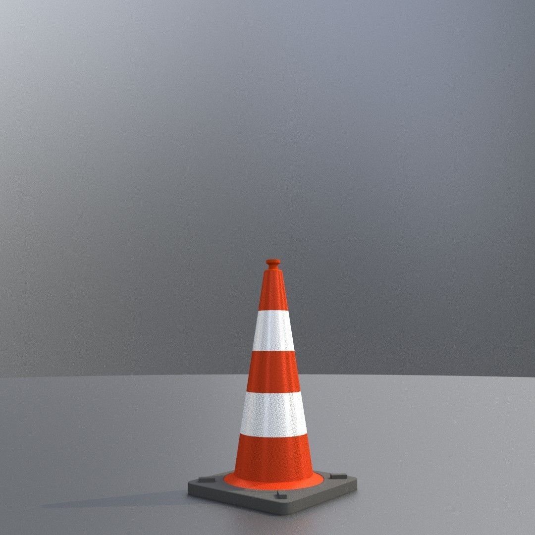 Traffic Cones All Sizes 3D Model Collection_25