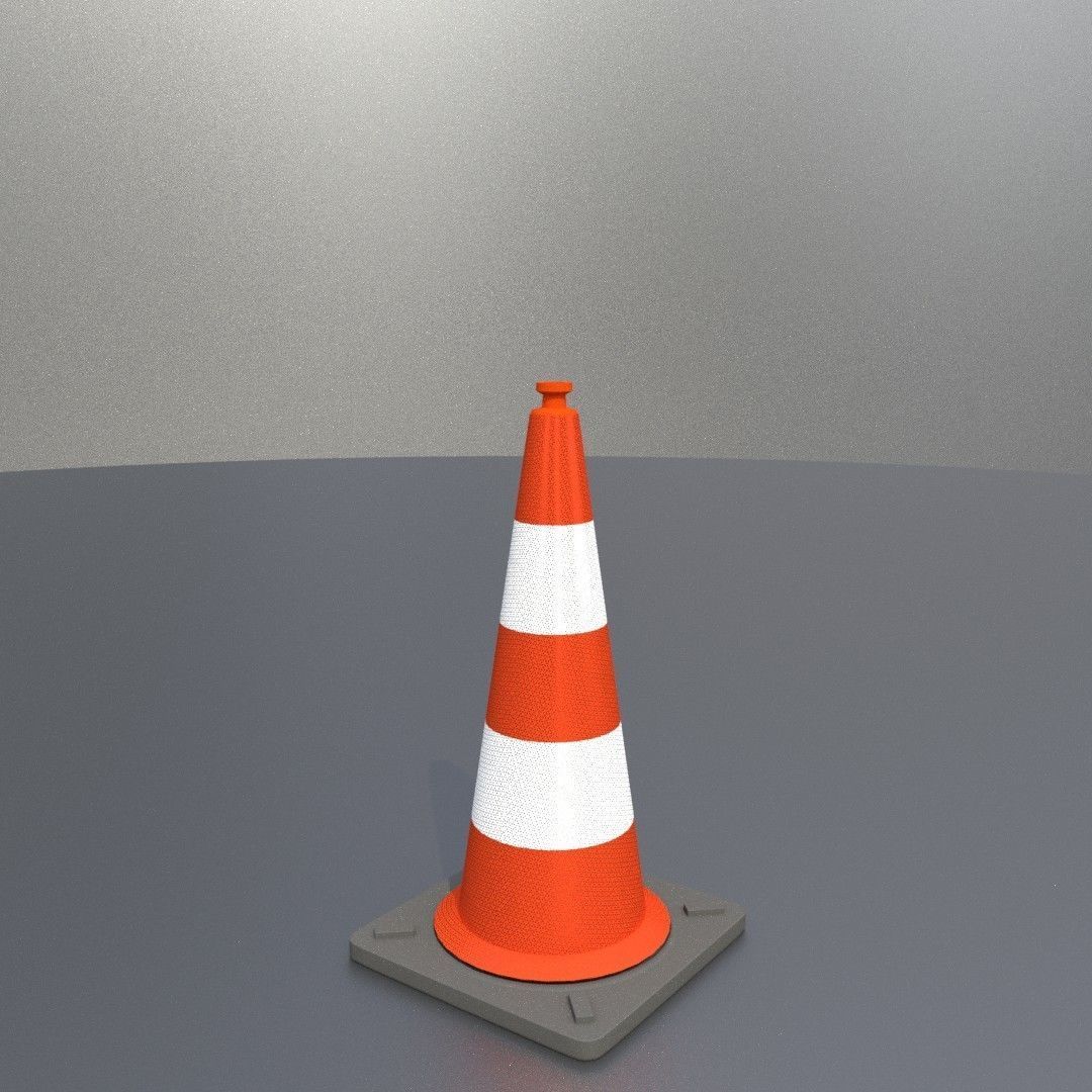 Traffic Cones All Sizes 3D Model Collection_65