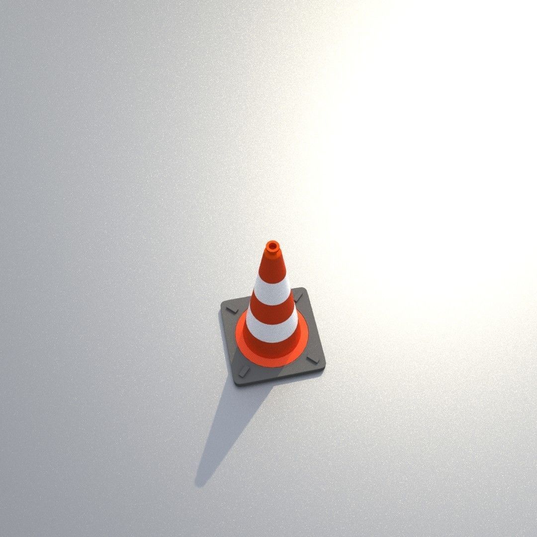 Traffic Cones All Sizes 3D Model Collection_28