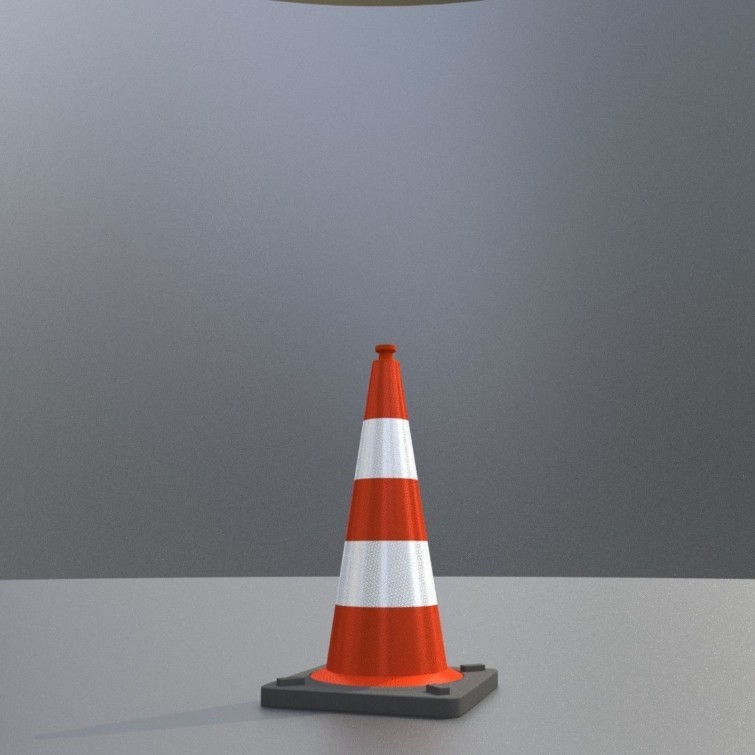 Traffic Cones All Sizes 3D Model Collection_19