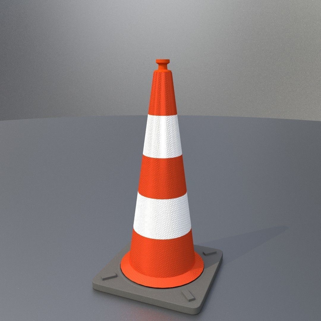 Traffic Cones All Sizes 3D Model Collection_57