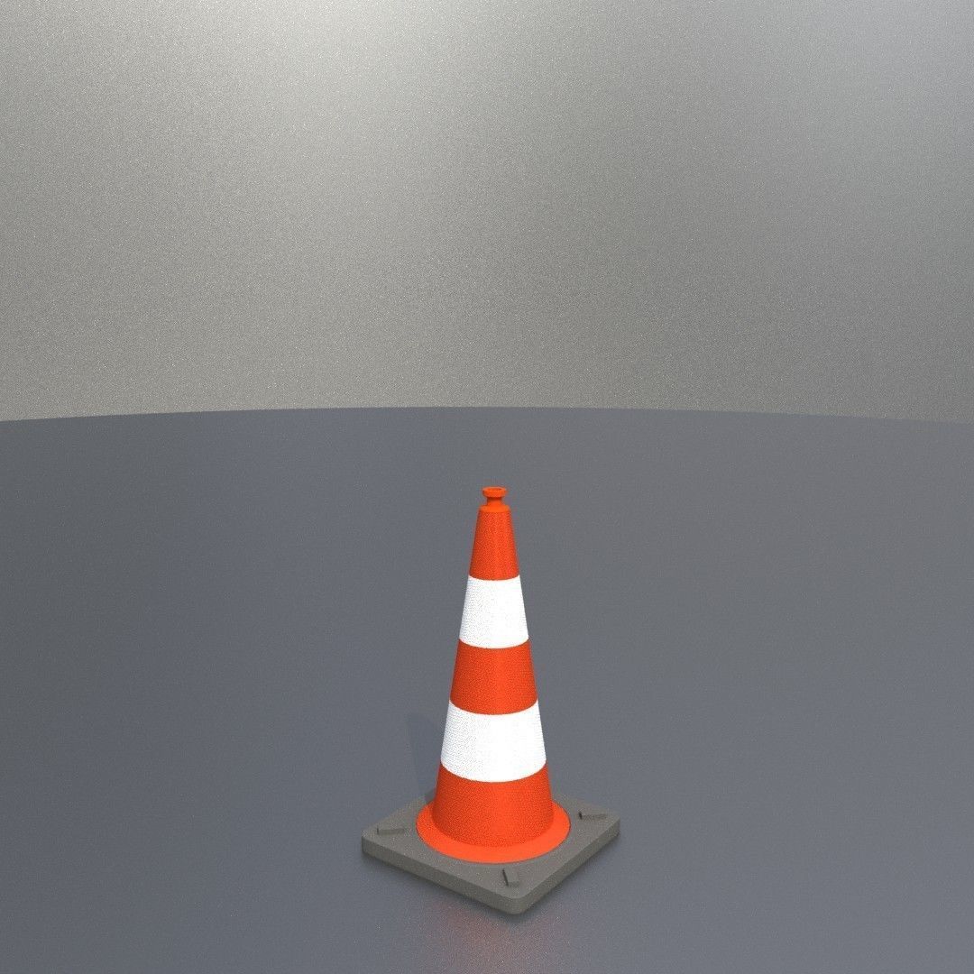 Traffic Cones All Sizes 3D Model Collection_22