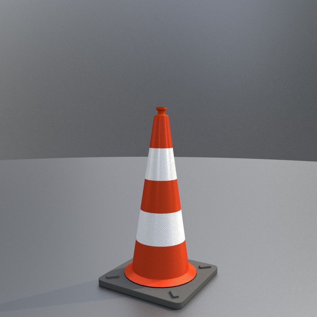 Traffic Cones All Sizes 3D Model Collection_58