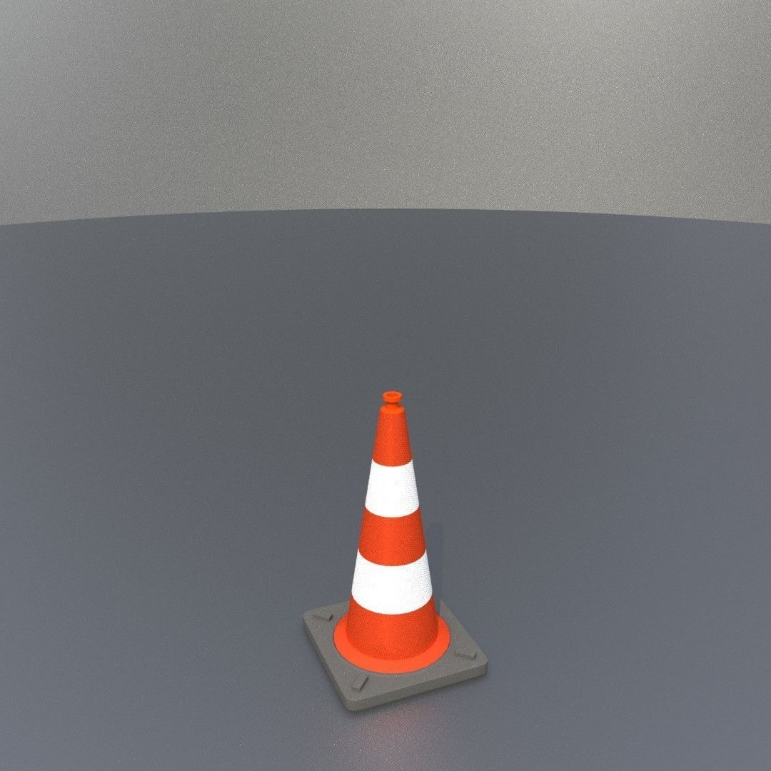 Traffic Cones All Sizes 3D Model Collection_32