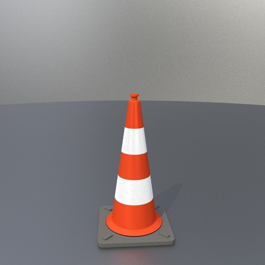 Traffic Cones All Sizes 3D Model Collection_67