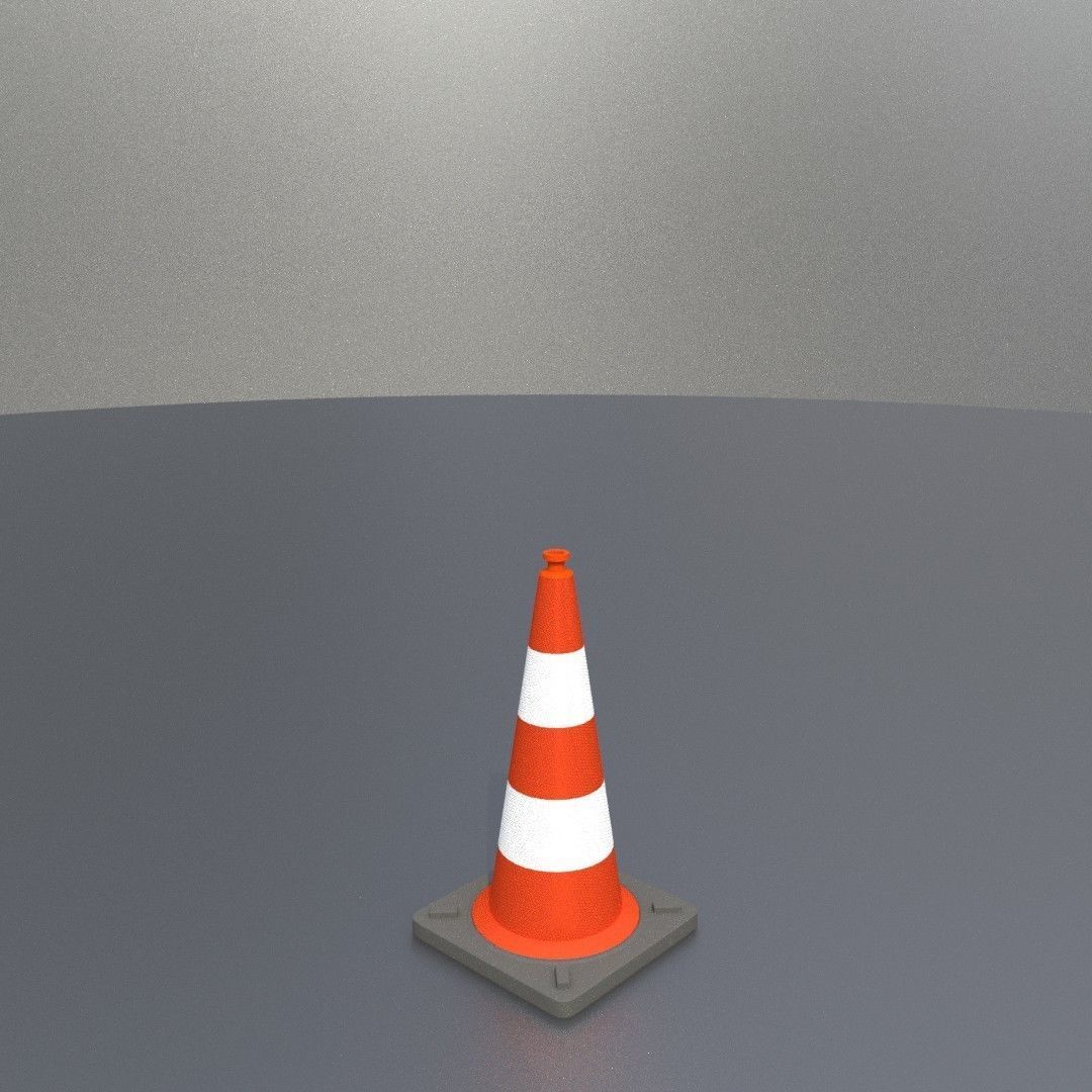 Traffic Cones All Sizes 3D Model Collection_30
