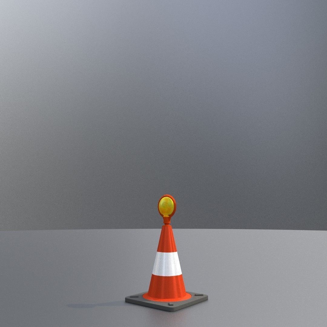 Traffic Cones All Sizes 3D Model Collection_92