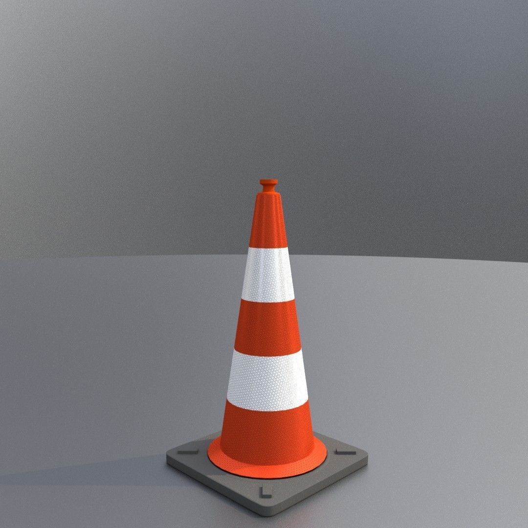 Traffic Cones All Sizes 3D Model Collection_60