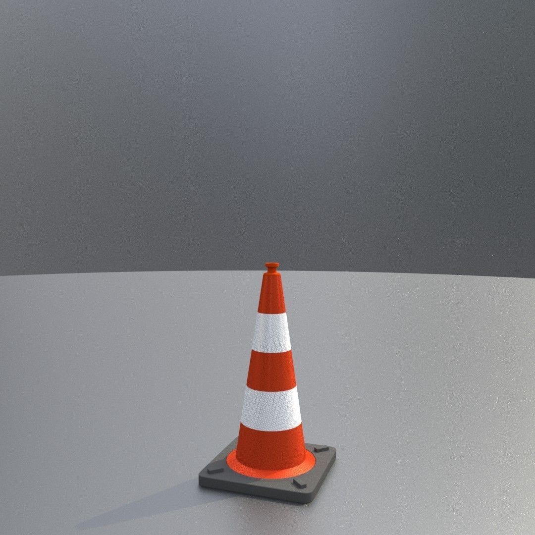 Traffic Cones All Sizes 3D Model Collection_5