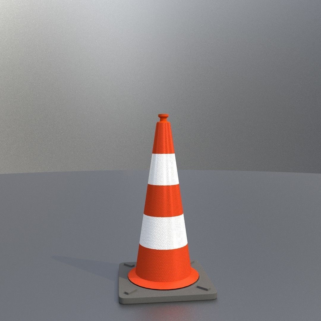 Traffic Cones All Sizes 3D Model Collection_93
