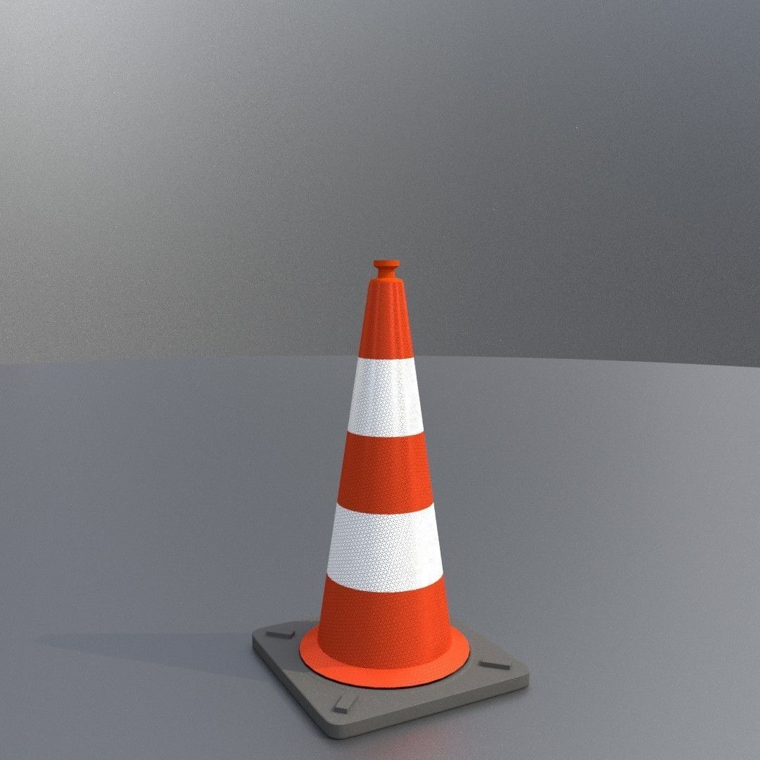 Traffic Cones All Sizes 3D Model Collection_61