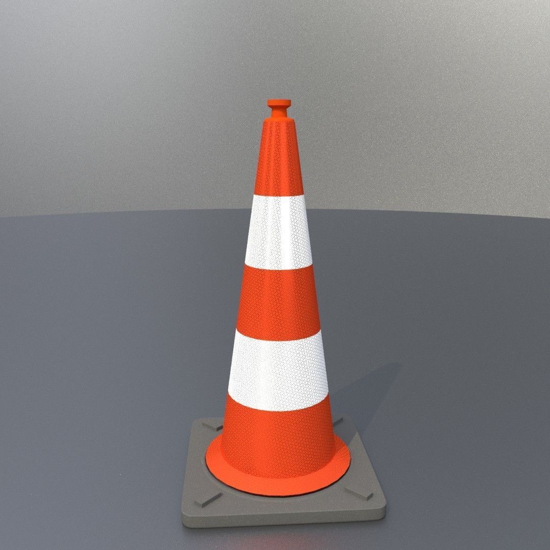 Traffic Cones All Sizes 3D Model Collection_55