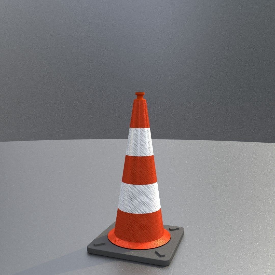 Traffic Cones All Sizes 3D Model Collection_56